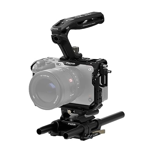 TILTA 写真機伏せ籠 FX3 FX30 Xenoとっ始め手持ち部分、LWS軍事基地一皿アダプタ 手合いIII、ユニバーサル15粍 LWS軍事基地一皿 第一義的一揃いの道具 黒いこと TA-T16-A-B