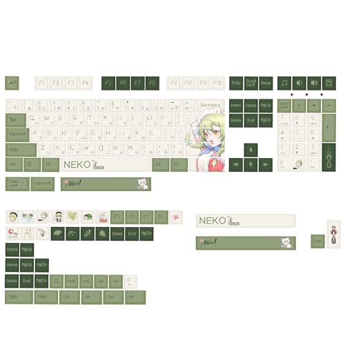 Mechkeys Utyping × Neko Touch Cherry プロファイル 手当たり旗がしら、157 手当たり PBT 手当たり旗がしら 書き割り MX 取り替えっこおよび 60%、65%、75%、87 手当たり TKL およびフルサイズ 鍵盤用ダイ 補欠選手 (Neko Touch)