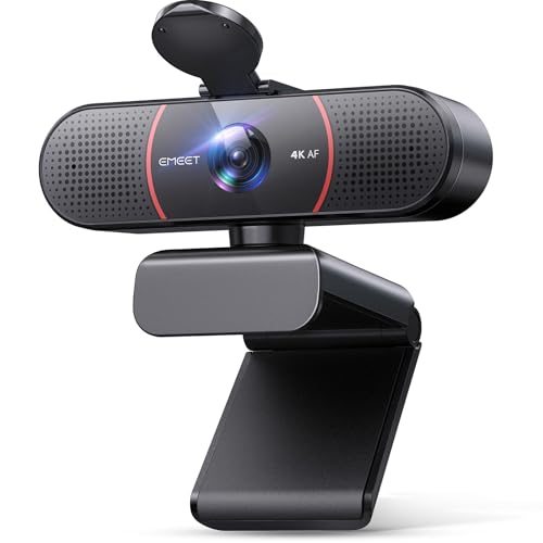 EMEET C960 4K web写真機 800万画質 UHD Sony検知器積み上げるwebカメラ PDAFオートーフォーカス デュアルマイクロホン内蔵 自動小銃光手を加える/秘め事押しかぶせる/プラグアンドプレイ パソコン写真機 Zoom/Teams/Skype/Googleなど相応う