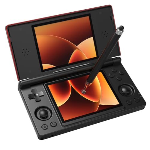 Anbernic RG DS Whatsko 折畳り式ハンドヘルドゲームコンソールRK3568 Android 14システム 二人対戦対応 ホールジョイスティック 上下デュアル画面4インチOCAフルタッチスクリーン4000mAh 3＋32GB レッド&ブラック｜真打本舗　店