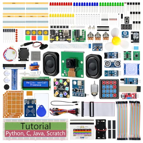 Freenove Raspberry Pi 5 4B 3B+ 500 Zero 2W 完膚なきまでクランク一揃いの道具、1170ペイジの指導、Python C java Scratch Processing吊りひも、386点の個条、164事業計画、写真機金棒引き（Raspberry Piは含まれません）