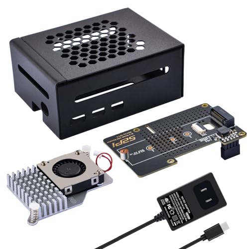 GeeekPi 金属元素入れものと N04 PCIe M.2 Key-M NVMe SSD PCIe 周辺装置ゲーム盤 Raspberry Pi 5 用 (金属元素入れもの\u0026取りひろげるゲーム盤\u0026積極的冷やかす気違い\u0026ワット数)