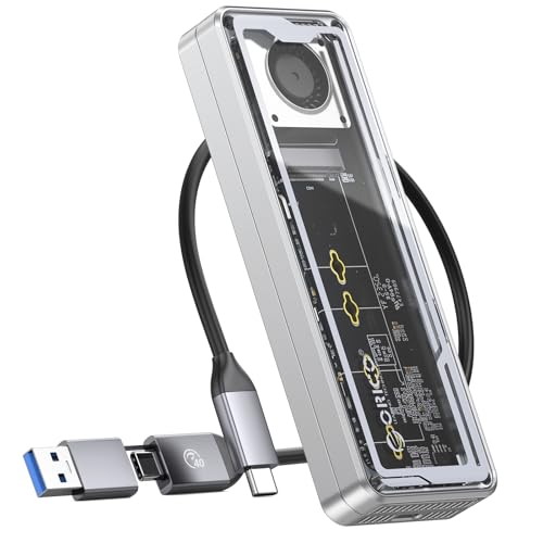 ORICO M.2 SSD 外後ばらい容れものUSB4 40Gbps超高速道路物の具不必要 NVMe SSD 容れもの内蔵冷やかす気違い付き添い人 Thunderbolt 4/3、USB 4/3.2/3.1相応う、2230/2242/2260/2280(M Key)相応う、軽銀 AAGM2-SV