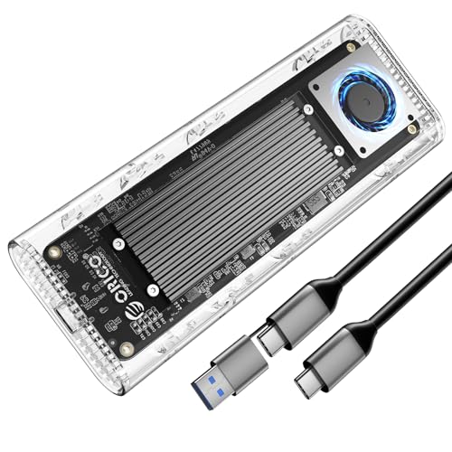 ORICO M.2 SSD 外後ばらい容れもの 40Gbps 物の具不必要最新 USB4 M.2 NVMe SSD容れもの 気違い内蔵の澄み切ったThunderbolt 4 SSD 容れもの2230 2242 2260 2280(M手当たりのみ)相応う、USB4/3.2/3.0/2.0相応う-TCM2U4 黒いこと