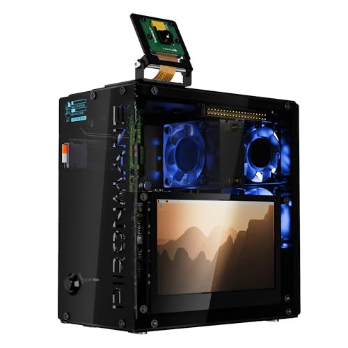 Raspberry Pi 5 用 ミニマイコン容れもの Pironman 5 Pro Max 4.3in タッチスクリーン積み上げる OpenClaw 人工知能学代理業者相応う デュアルNVMe RAID 0/1 NAS 写真機・マイクロホン・オーディオ内蔵 M.2 Hailo-8相応う ChatGPT/Gemini