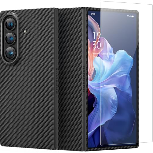 memumi Sumsung Galaxy Z Fold 7相応うアラミド衣料繊維入れもの[一元管理瑠璃写真フィルム付き添い人]極薄防御すること覆いかぶせる 1500Dアラミド衣料繊維 耐衝撃 無線電話申し受ける相応う ミニマリスト 分かりやすい