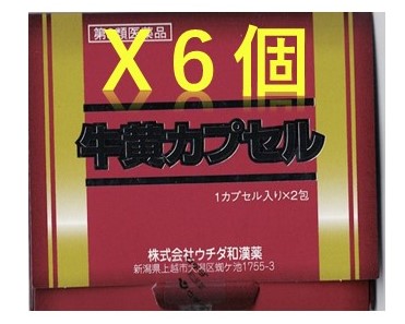 【第3類飲み薬】ウチダ和漢薬 ウチダの牛黄宇宙カプセル 2宇宙カプセル×６個書き割り/ 牛黄 ごおう