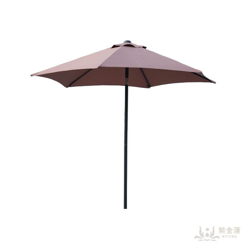 【ブラウン】パラソル単体 直径220cm 30+UPF紫外線対策 角度調整 パラソルセット ベース パラソル ガーデンパラソル｜紫金蓮店