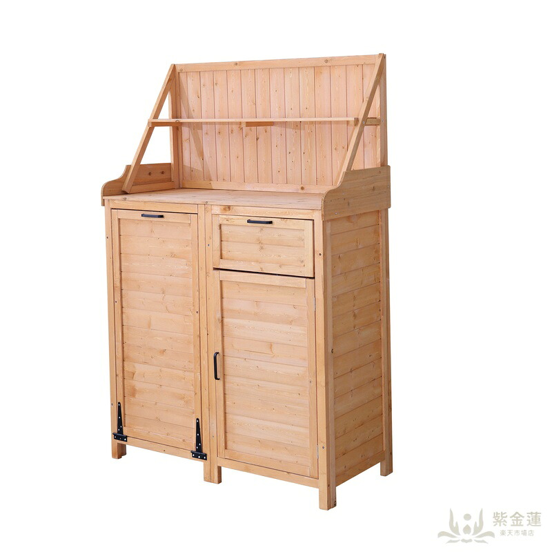 木製物置き納める 屋根裏部屋 納める庫 シェルフ 生まれながら杉 ガーデンファニチャー 室外納める 生まれながら木 ウッドストッカー 回廊 庭 室外