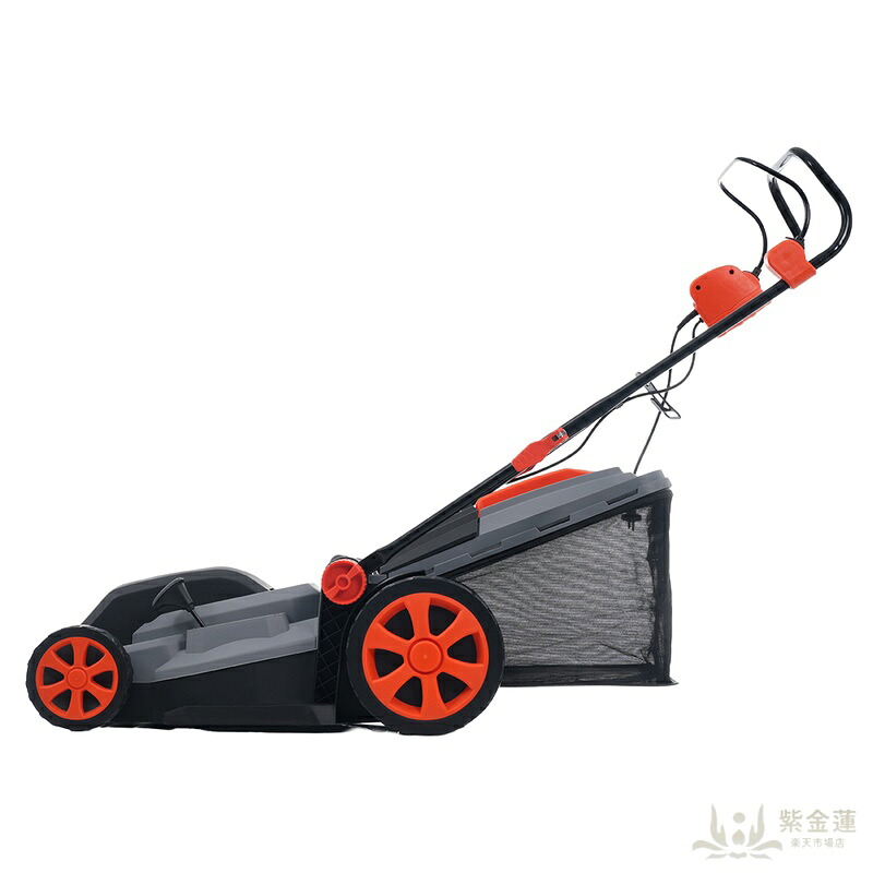 草刈り機 コンセント式 折りたたみ 超軽量 高速回転 刈幅38cm 刈高さ20～70mm 大容量50L集草バッグ付 ハンドル3段階角度調節 刈払機 草刈機 芝刈機 電気草刈機｜紫金蓮店