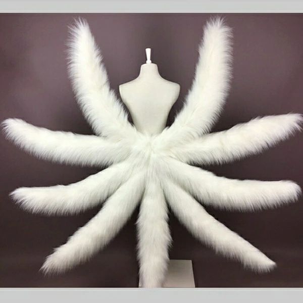 コスプレ道具 狐の尻尾 コスチューム アニマル動物 ピンク ホワイト 九尾の狐 60cm 80cm 100cm 3タイプ モコモコ cosplay用 コスプレ COSPLAY パーティー ハロウィン｜紫金蓮店