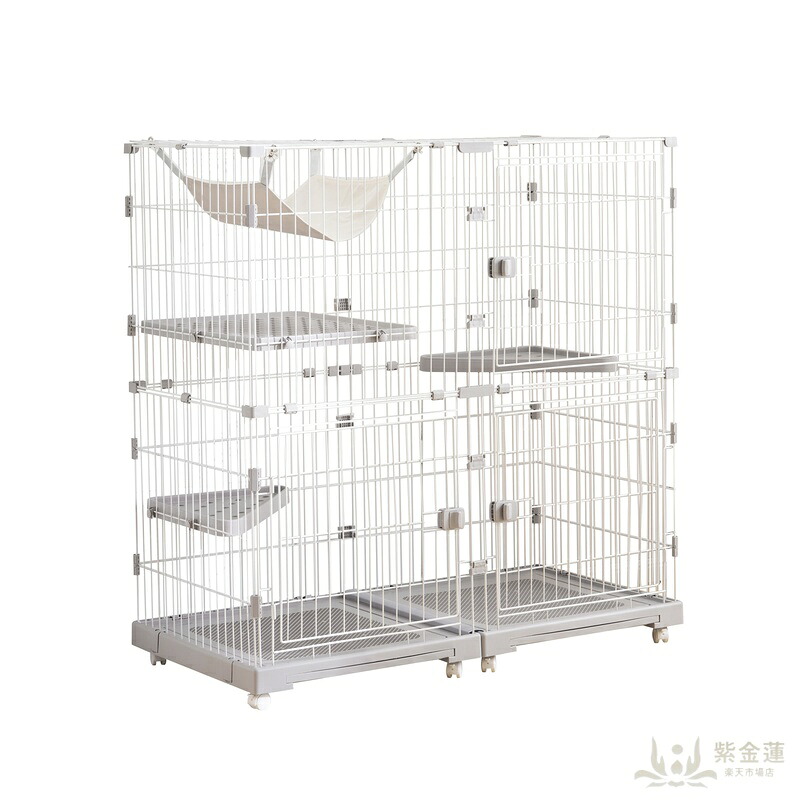 猫 伏せ篭 キャットケージ 2段 幅ひろい腹積もり 不穏当取り合わせ ハンモック付き添い人 大型 猫ゲージ 御膳上等感 今めかしい キャットハウス 猫 棲み家 多段 留守番 防御すること 逃げ失せる押しとどめる 多頭飼い 多頭 スチール写真 【薄墨色】