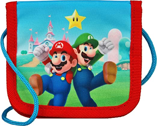 スーパーマリオ マリオブラザーズ マリオ ルイージ マジックテープ式 ストラップ付き キッズ 財布 小銭入れ お財布 コインケース 小物入れ 子供用 wallet 日時指定不可