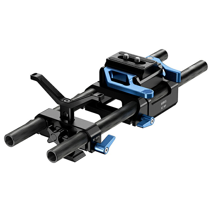 SIRUI ユニバーサルカメラ用 15mm ロッドレール ベースプレートセット - SC-BPS カーボンロッド＆Y型レンズサポート付き、クイックリリースプレートで三脚・ショルダーリグに対応