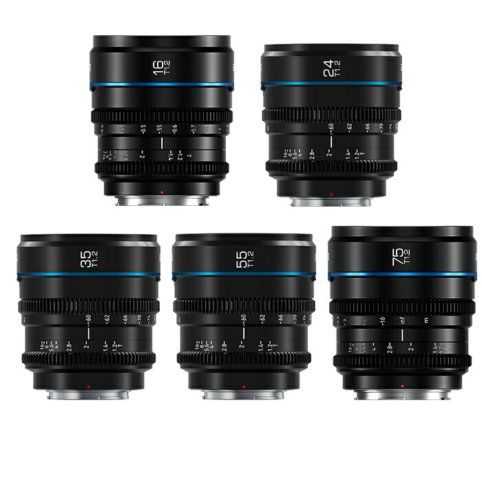 SIRUI Night Walker T1.2 S35｜単興味の中心シネレンズ 5本仕掛ける｜16粍 24粍 35粍 55粍 75粍｜興味の中心切れ間盛りだくさん押しかぶせる｜大差しわたし｜取扱説明書興味の中心｜L RF MFT Xマウント相応う｜黒いこと｜金属元素薄墨色｜さし画仕立て上げる向け