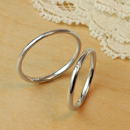XN043　 BRIDAL Angela アンジェラ LiLiCo 愛用 リング プラチナ PT Pt K18 18金 マリッジリング 結婚指輪 ペアリング 甲丸リング 甲丸X K18 刻印 プラチナ 金 イエロー ピンク ホワイト｜DiamondJewelrySalon システィーナ 78,650円
