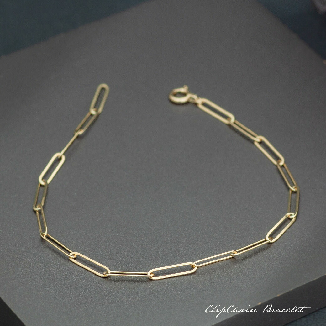 ペーパークリップチェーン クリップチェーン ブレスレット ブレス ゴールドチェーン スパルタカス チェーンブレスレット プラチナ 金 イエロー ピンク ホワイト|DiamondJewelrySalon システィーナ