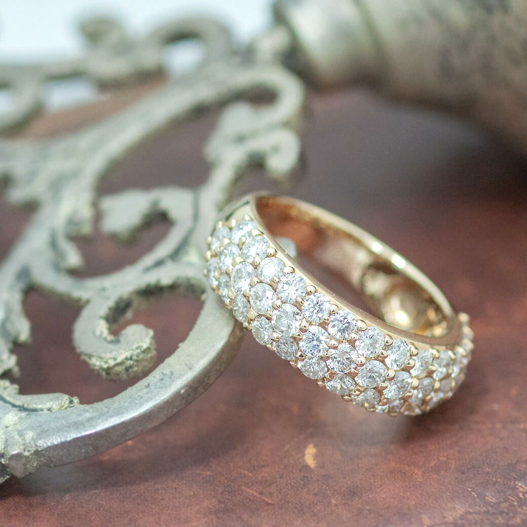 ダイヤ リング パヴェ ダイヤモンド K18 PG ピンクゴールド メレ 1ct ダイヤ リング パヴェ ダイヤモンド K18 PG ピンクゴールド メレ