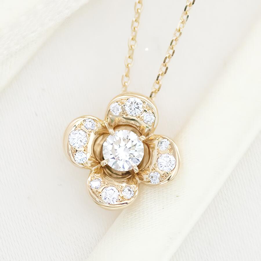 限定品 0.3ct フラワー モチーフ ダイヤモンドネックレス ネックレス お花 ｜ システィーナ ジュエリー 自分にご褒美 プレゼント ギフト 記念日 贈り物 アニバーサリー 送料無料