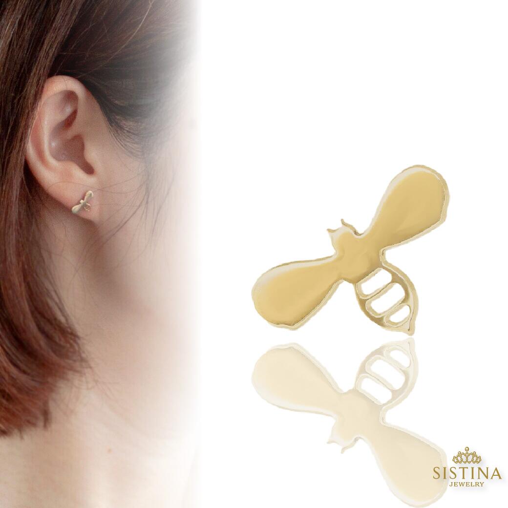 楽天市場】【受注生産】K10 ハチ ピアス イエローゴールド シトリン