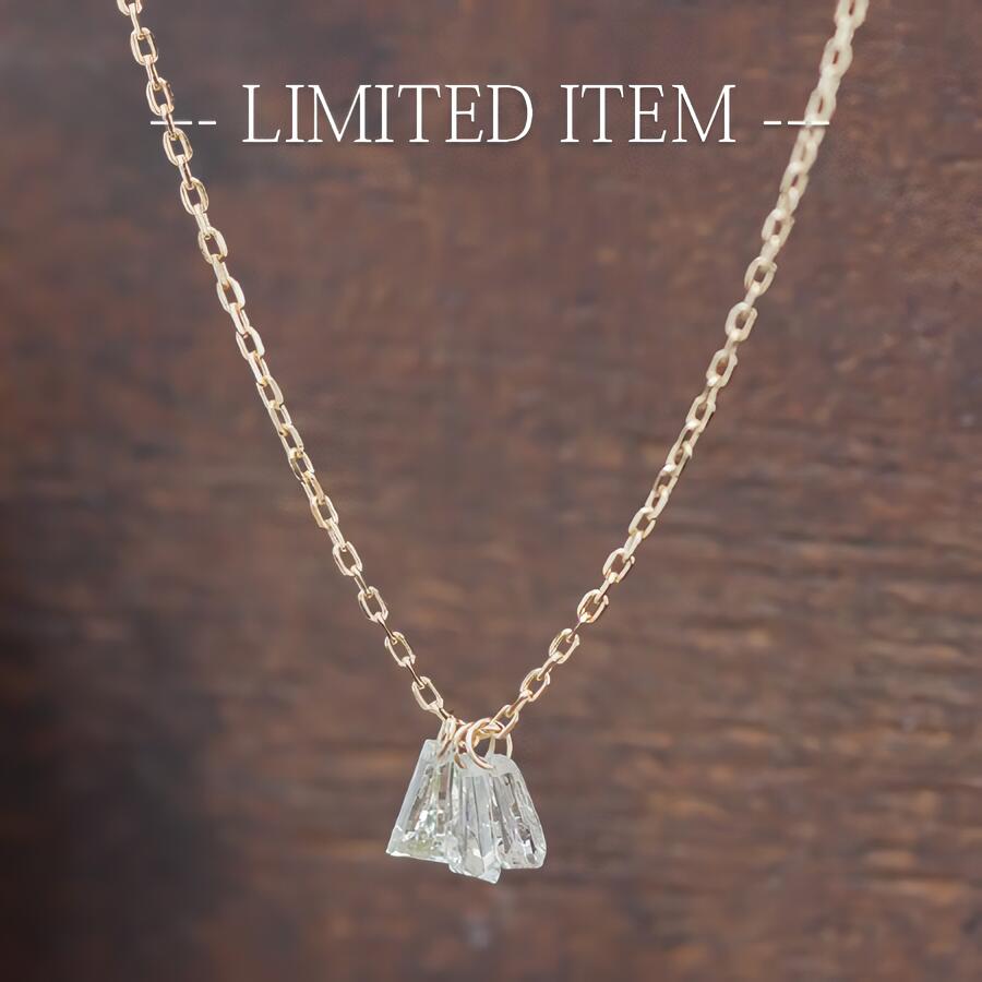 18kレーザーホールダイヤモンドネックレス　マーキス　ドロップペアシェイプ PG アイコン ハート ＆ ペアシェイプ ダイヤモンド ドロップ