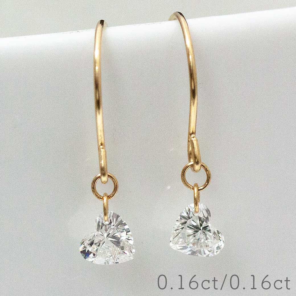 ✦気持ちお値下げ✦K18ダイヤフックピアス 楽天市場】ダイヤモンド ピアス フック 一粒 K18 0.2カラット 両耳用