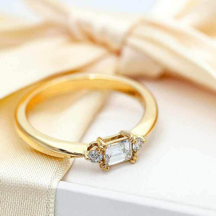 K18ゴールドリング テーパーカットダイヤモンド 楽天市場】希少 テーパーカット テーパー 0.32ct 0.24ct リング