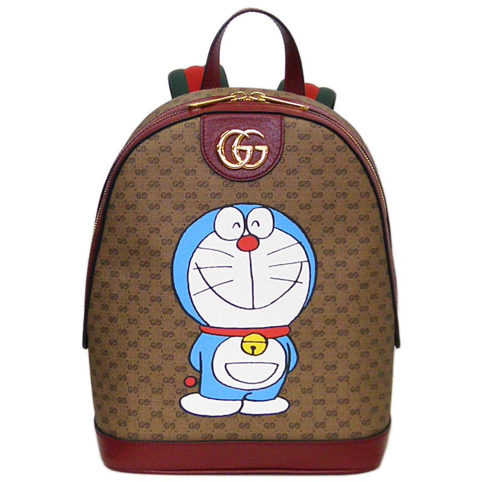 グッチ GUCCI ミニGGスプリーム ドラえもん共同研究 うしろ側容器に並べる/背嚢 647816 【中古】【コンビニエンスストア受け取り証書相応う商いもの】