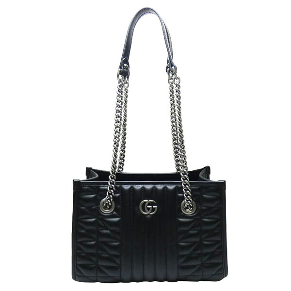 グッチ GUCCI GGマーモント レザー トートバッグ 681483 ブラック 【中古】【コンビニ受取対応商品】|質・買取・販売SATOH