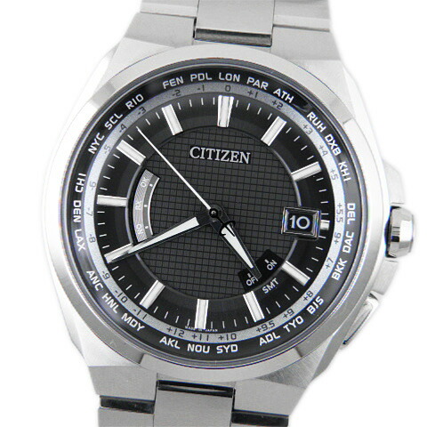 シチズン　CITIZEN　メンズ腕時計　アテッサ　ダイレクトフライト　CB0120-55E　エコドライブ　電波時計　チタニウム　【中古】【コンビニ受取対応商品】