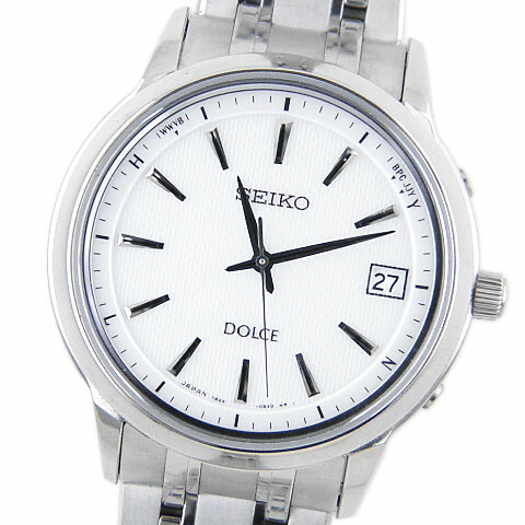 セイコー SEIKO メンズウォッチ ドルチェ SADZ163 ソーラー電磁波時辰儀 チタニウム 【中古】【コンビニエンスストア受け取り証書相応う商いもの】