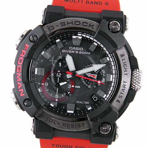 カシオ　CASIO　メンズ腕時計　G-SHOCK　ジーショック　フロッグマン　GWF-A1000-1A4JF　タフソーラー　電波時計　モバイルリンク　レッド　【中古】【コンビニ受取対応商品】