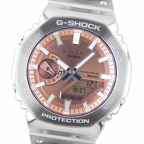カシオ　CASIO　メンズ腕時計　G-SHOCK　ジーショック　フルメタル　FULL METAL 2100 Series　GM-B2100AD-5AJF　ピンク　タフソーラー　モバイルリンク　【中古】【コンビニ受取対応商品】｜質・買取・販売ＳＡＴＯＨ