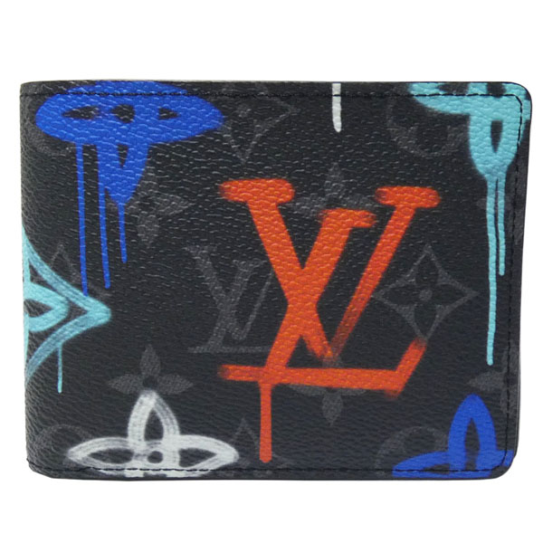 ルイ・ヴィトン　LOUIS VUITTON　モノグラム エクリプスグラフィティ　二つ折り札入　ポルトフォイユ・ミュルティプル　M81847　【中古】【コンビニ受取対応商品】 47,520円