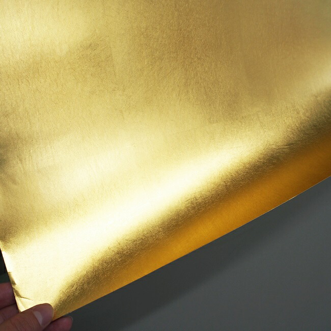 やまと金紙　純金色洋金平押　９５ｃｍ × １８２ｃｍ　（襖/屏風/和額/衝立/装飾/紙)