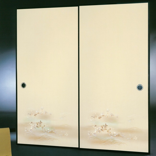 高級襖紙　伝統手加工襖絵柄　Ｎｏ．１７０　１枚物　（襖/襖紙/ふすま/ふすま紙/糸入り/織物/押入れ/張替え/張り替え)