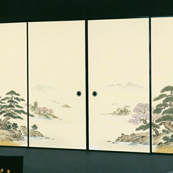 山水・景勝シリーズ 和室出入口ふすま 襖タイプ高さ：601