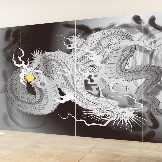 新品 正規品 ドラゴン かべ紙 龍 クロス 和風 豪華 通販 張替 デザイン壁紙 壁紙 装飾フィルム