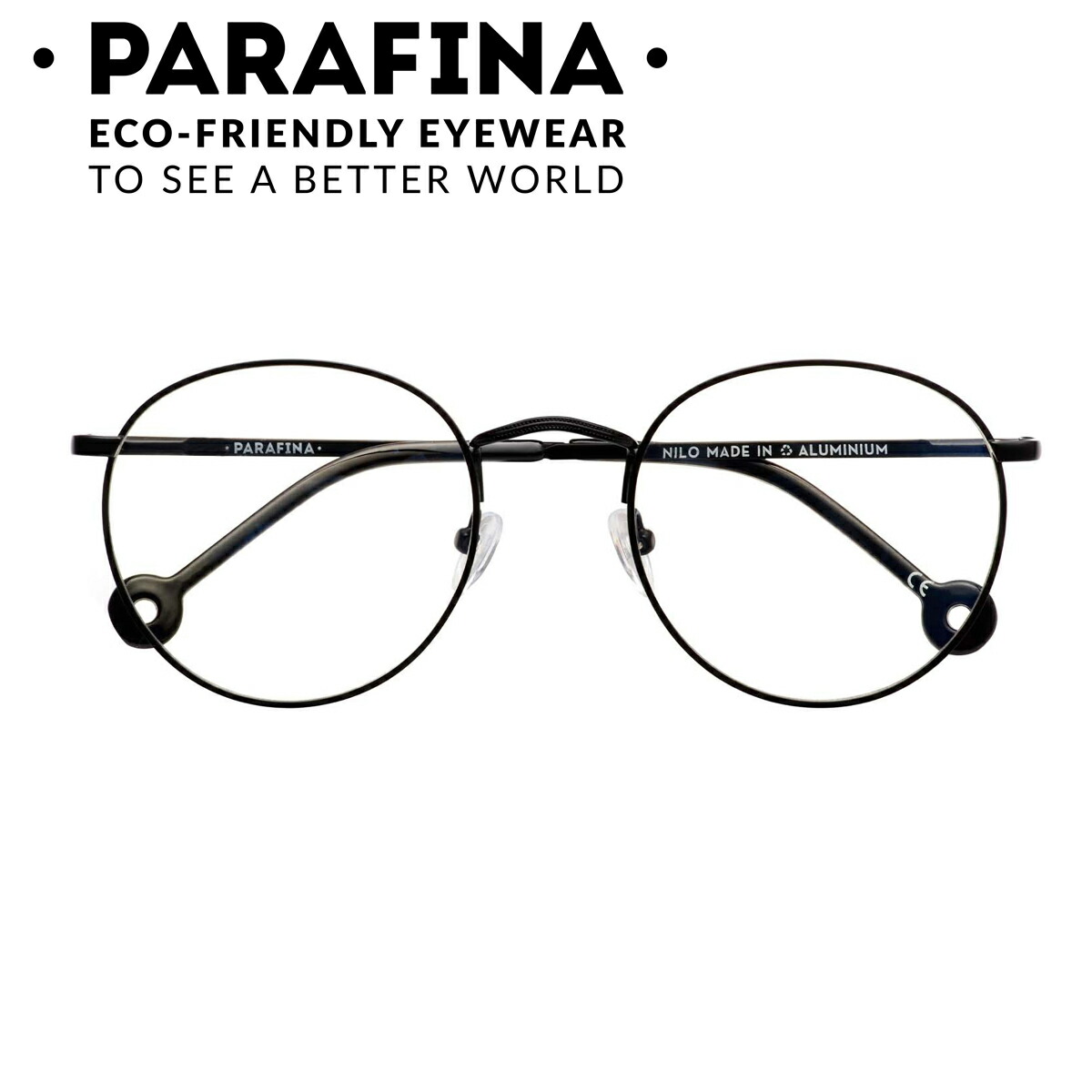 PARAFINA パラフィナ ニロ NILO PC用メガネ（ メガネ おしゃれ 軽量 フレーム 眼鏡 めがね ブルーライト 反射防止 PCメガネ 度なし ポリカーボネート アルミ ）