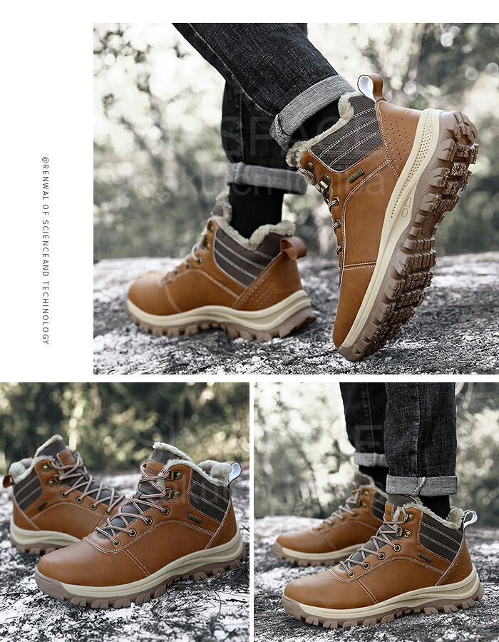ワークブーツ メンズブーツ メンズ靴 ブーツ 翌日発送 マウンテンブーツ ショートブーツ ブラック ブラウン コンフォート アウトドア 防水 Pu 保温 防寒 ラッピング 本革 靴ひも おしゃれ 冬靴 メンズ アメカジ 撥水 冬