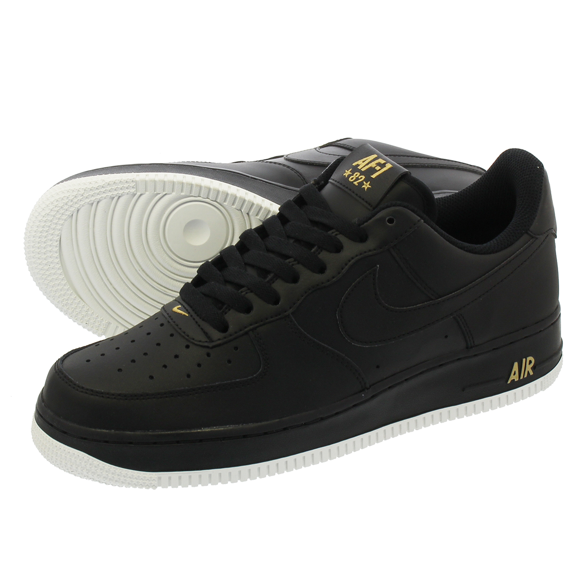 white black and gold air force 1