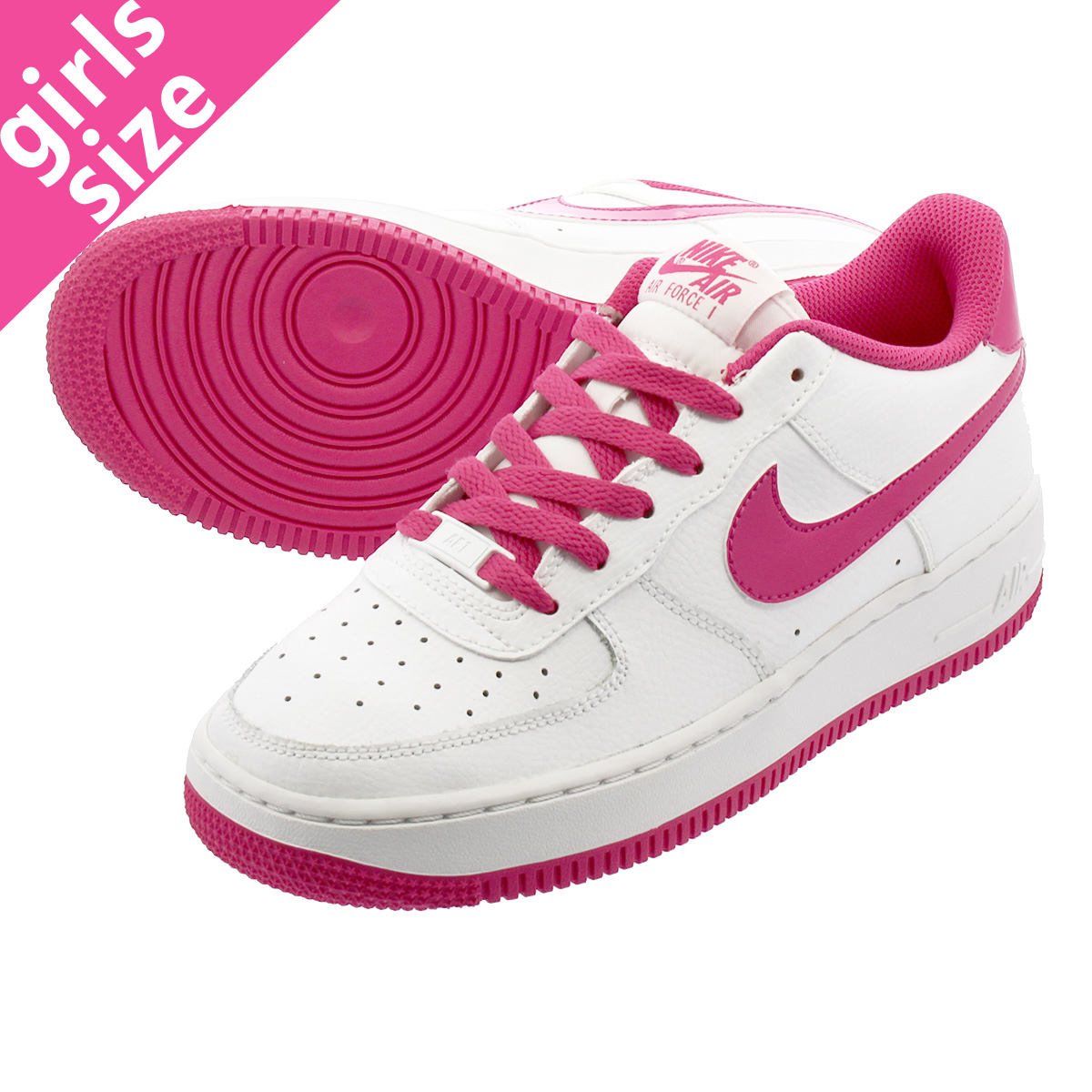 white and hot pink nikes