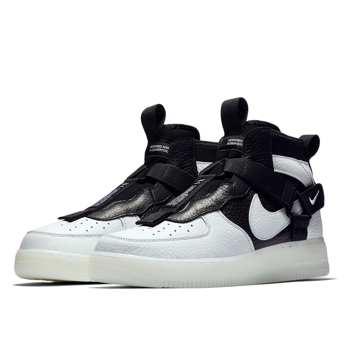 grey black and white air force ones