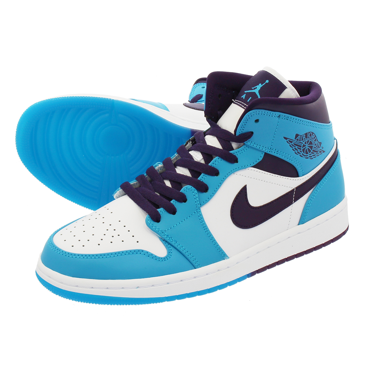 NIKE Men's Air Jordan 1 Mid Shoe Blue 