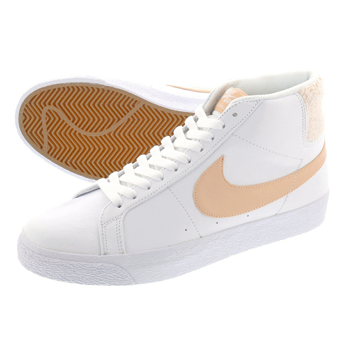 楽天市場 Nike Sb Zoom Blazer Mid Prm ナイキ Sb ズーム ブレザー ミッド プレミアム White Celestial Gold Cj69 102 Lowtex Plus