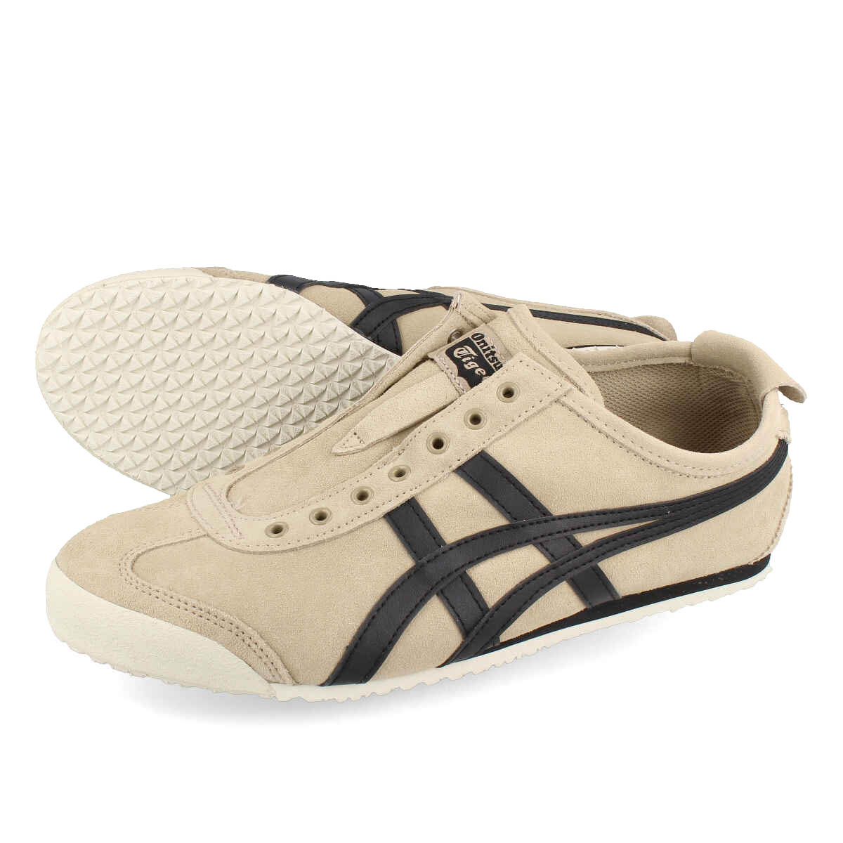 Onitsuka Tiger MEXICO 66 SLIP-ON オニツカタイガー メキシコ スリッポン メンズ レディース ローカット WOOD  CREPE BLACK ベージュ 1183b782-202 史上最も激安