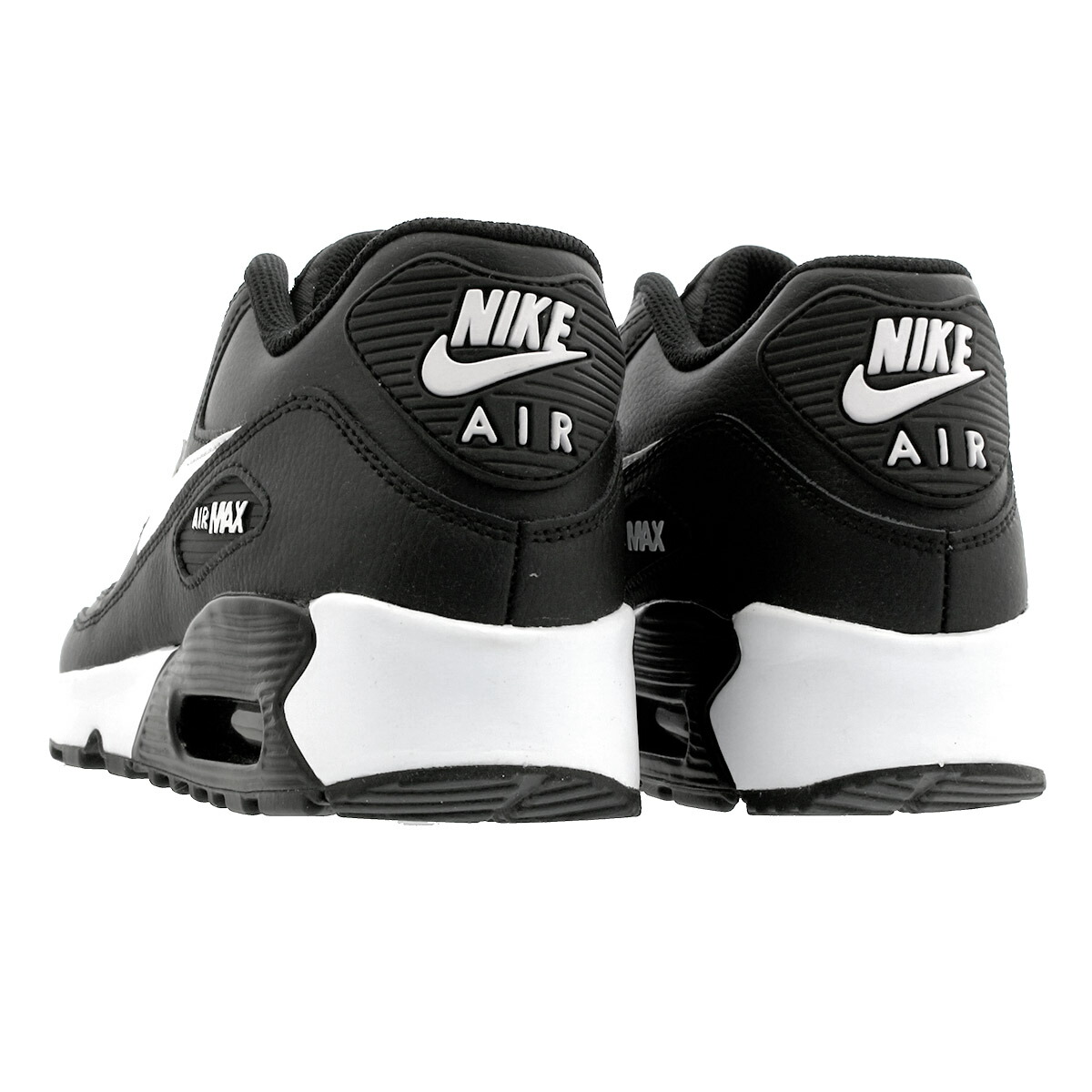 LOWTEX PLUS: NIKE AIR MAX 90 LTR GS Kie Ney AMAX 90 leather Zapatos NIKE Air Max 90 Ltr 90 (GS) 833412 025 BlackWhit