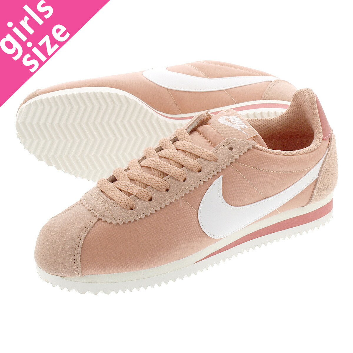 nike cortez pink gold