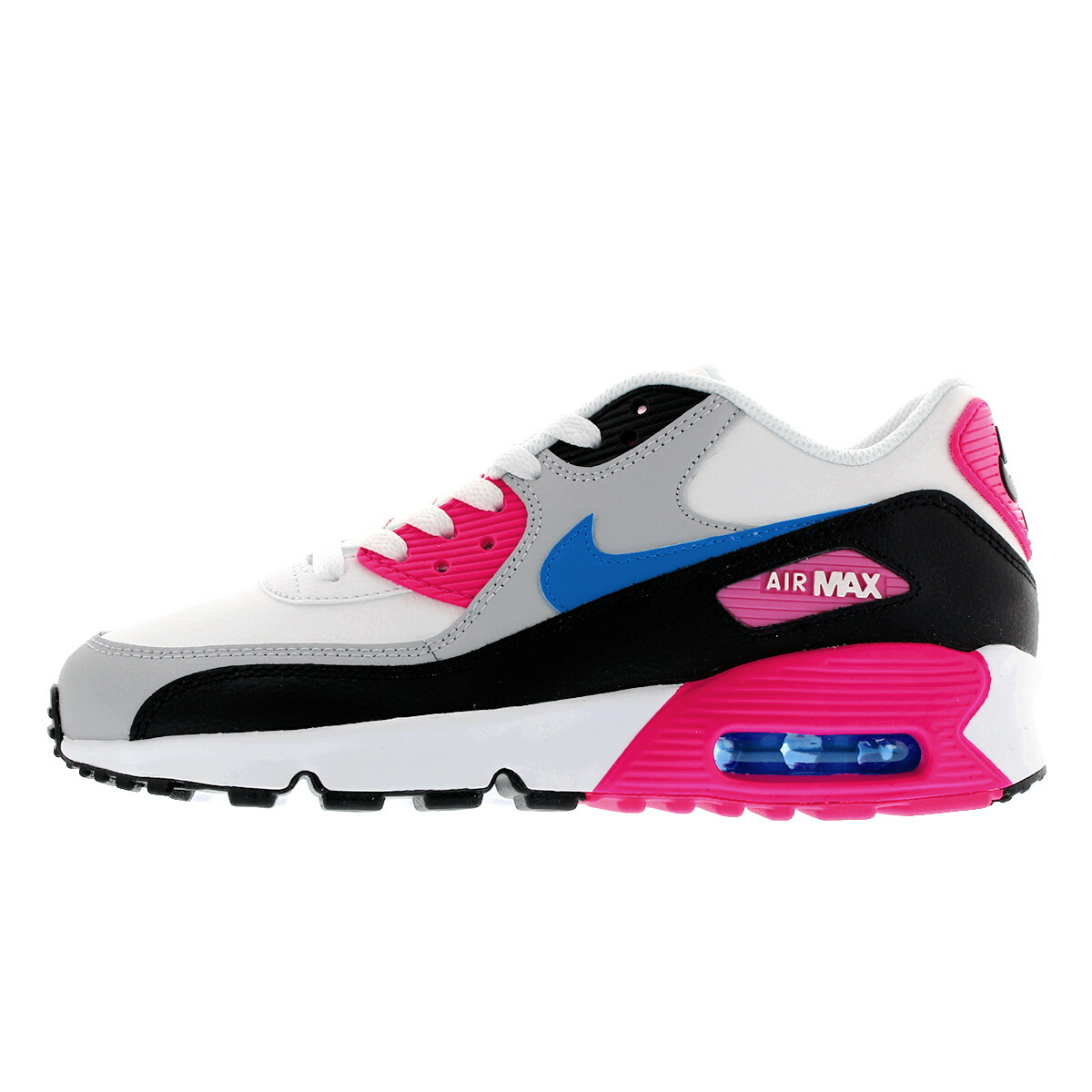 NIKE AIR MAX 90 LTR GS나이키 에어 막스 90 레더 GS WHITEBLACKPINK BLASTPHOTO BLUE 833376 107 NIKE AIR MAX 90 LTR GS나이키 에어 막스 90 레더 GS WHITEBLACKPINK BLASTPHOTO BLUE 833376 107