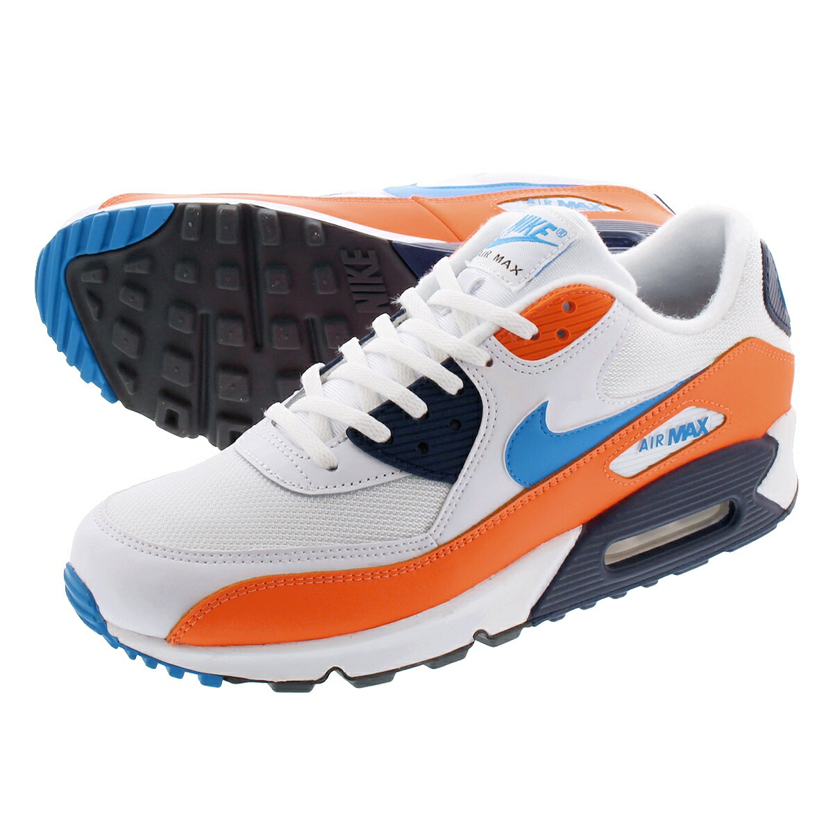 white orange and blue nikes